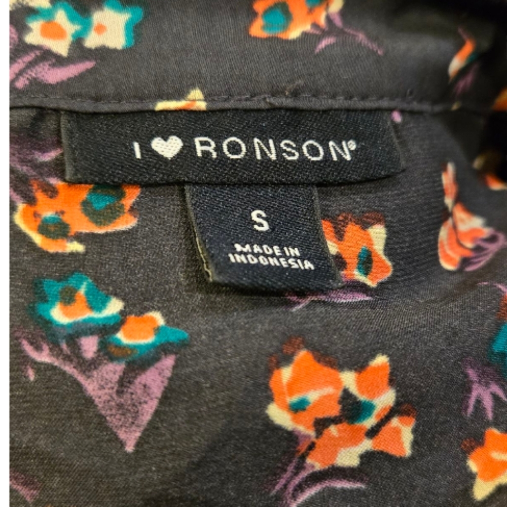 I ❤️ Ronson Floral Ruffle Mini Dress Sz S - Picture 7 of 7